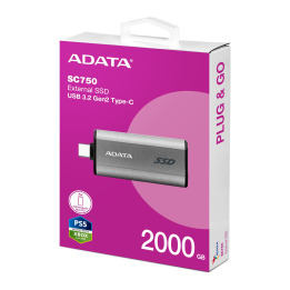 ADATA EXT SSD SC750 2TB USB-C