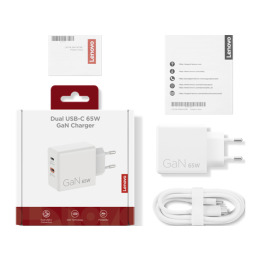 LENOVO DUAL 65W USB-C ADAPT WH