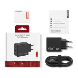 LENOVO DUAL 65W USB-C ADAPT BK