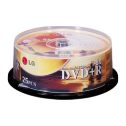 25PCS LG DVD+R/8X/CAKE BOX