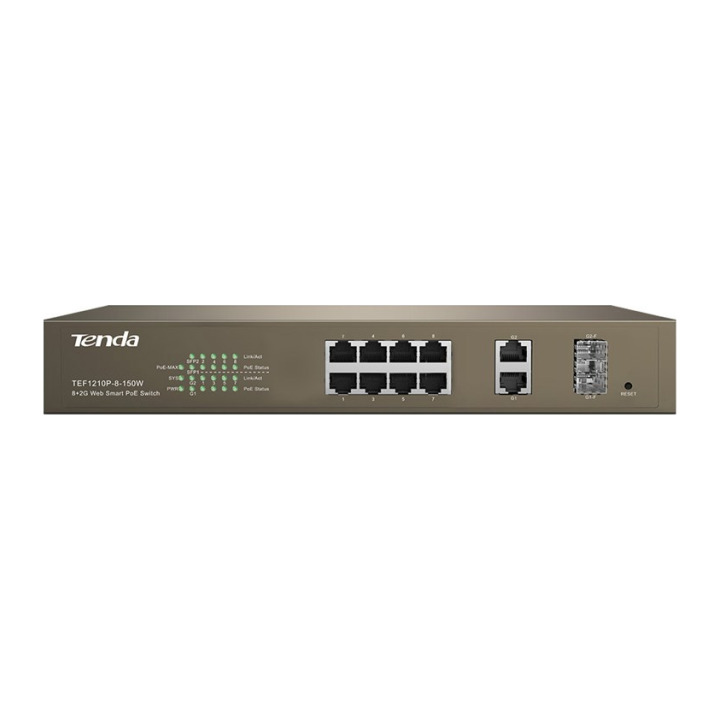 SWITCH TENDA TEF1210P 8P POE