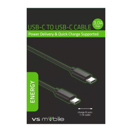Meliconi VSM CABLE USB-C - USB-C 1M BK