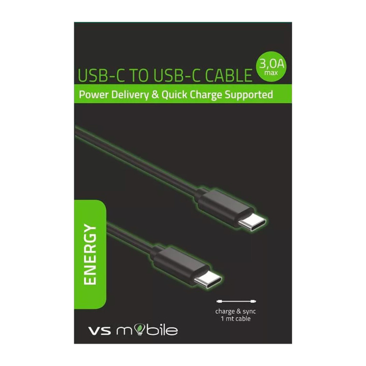 Meliconi VSM CABLE USB-C - USB-C 1M BK