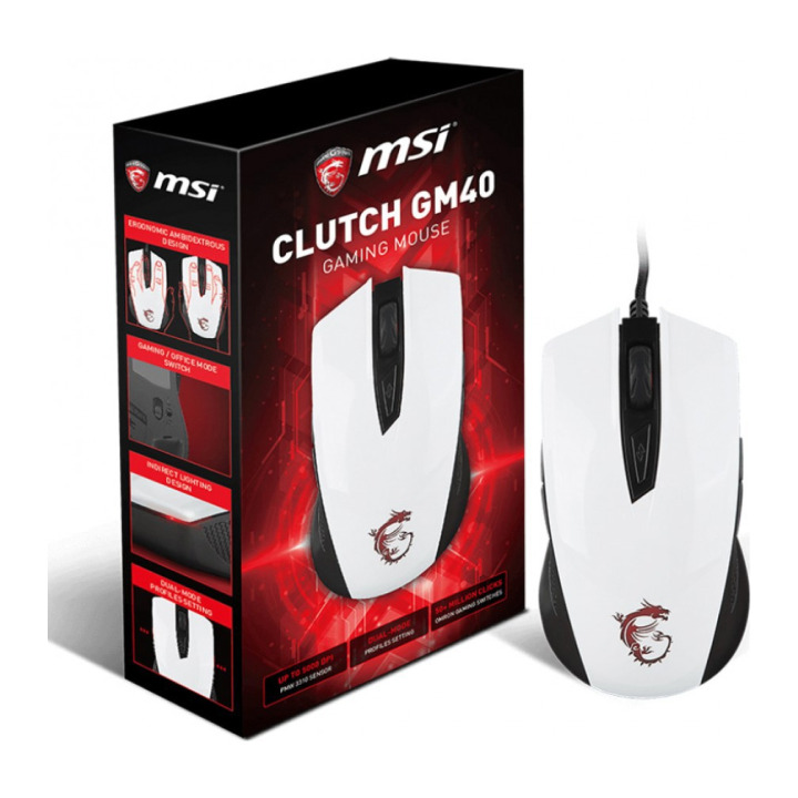 MSI GAMING MOUSE CLUTCH GM40 W